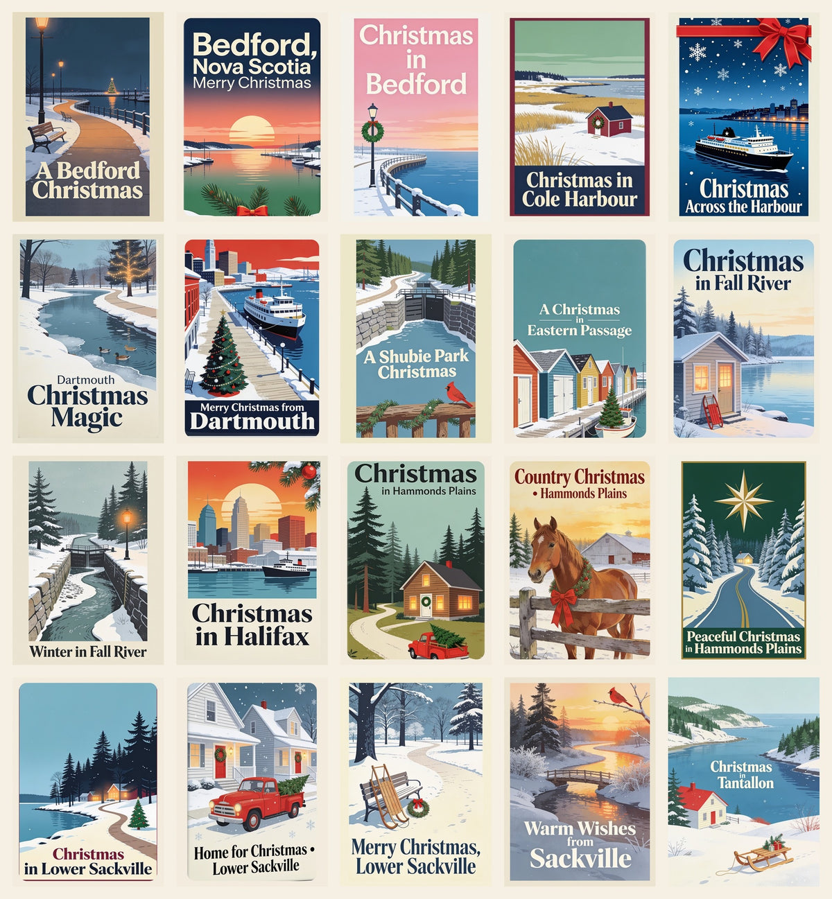 Christmas in Your Town Magnets