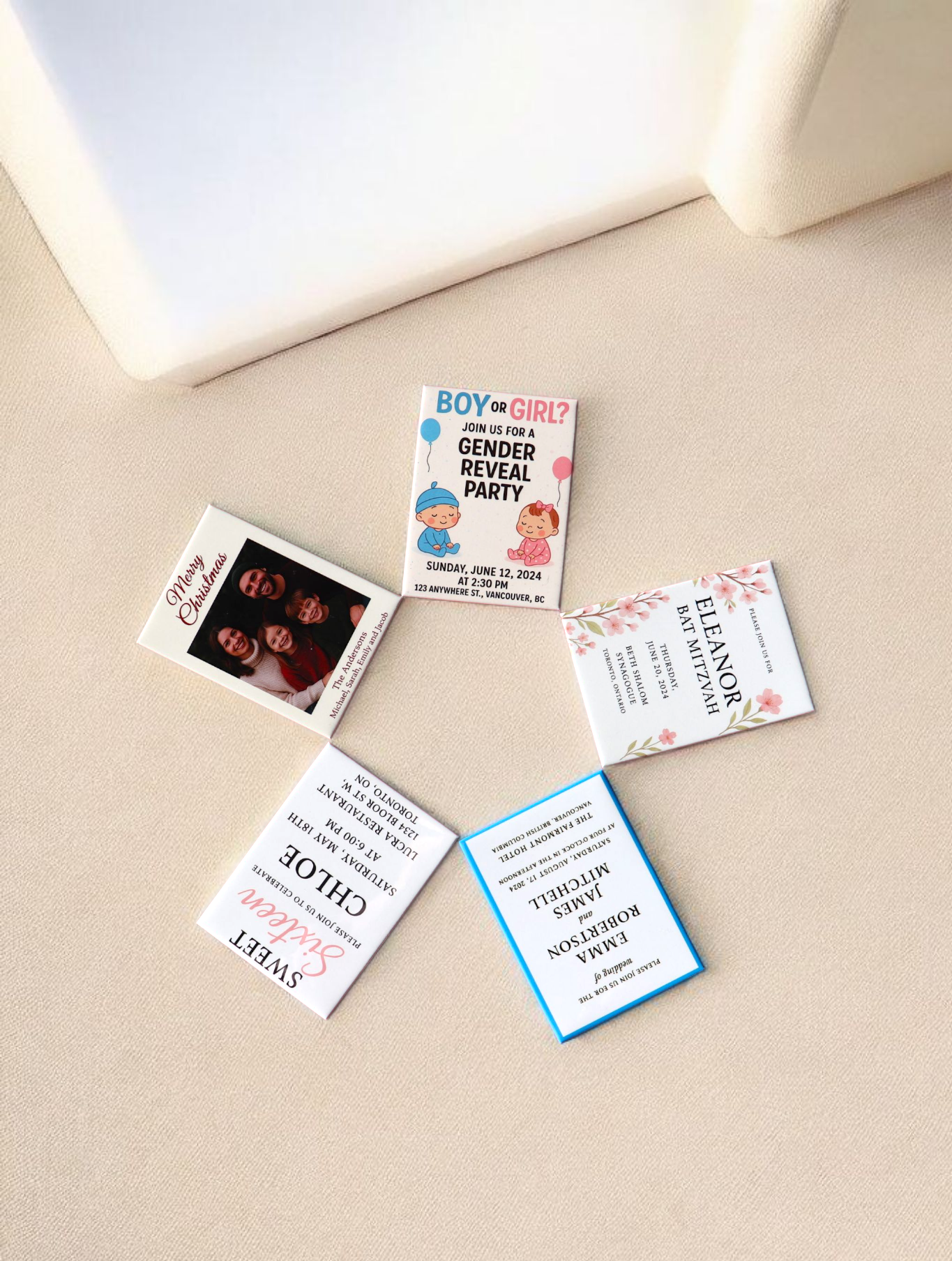 Wedding Invitation Magnets - Save the Date Magnets 6.5x9cm | Custom Event Invitations